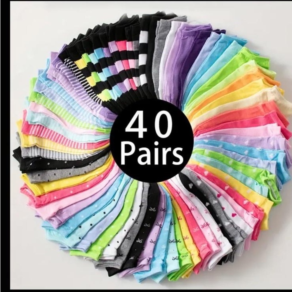 40 pairs of cotton socks